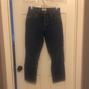 AGOLDE Riley High Rise Straight Crop Air Blue